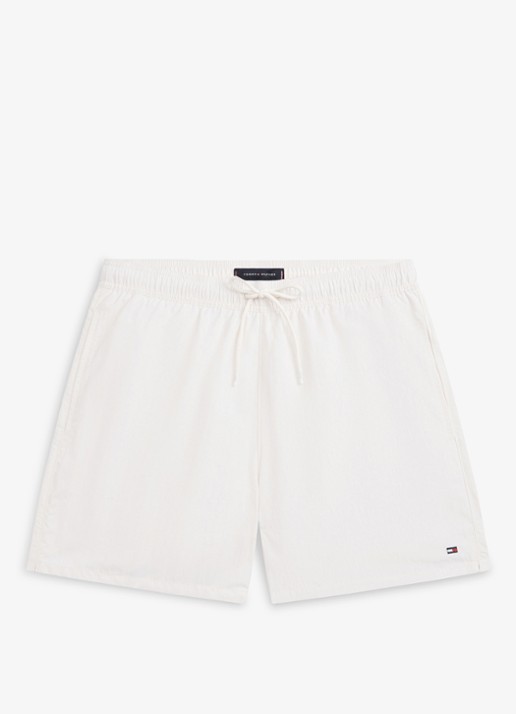 Tommy Hilfiger Zwemshorts met logo - voorkant 3 gebroken wit