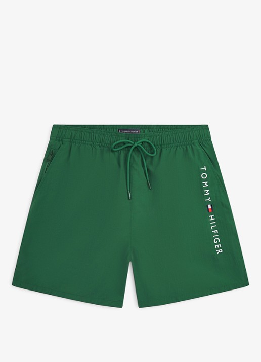 Tommy Hilfiger Zwemshorts met logo - voorkant groen