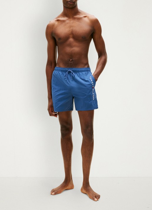 Tommy Hilfiger Zwemshorts met logo - voorkant 3 blauw