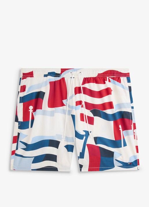 Tommy Hilfiger Zwemshorts met print - voorkant 2 rood