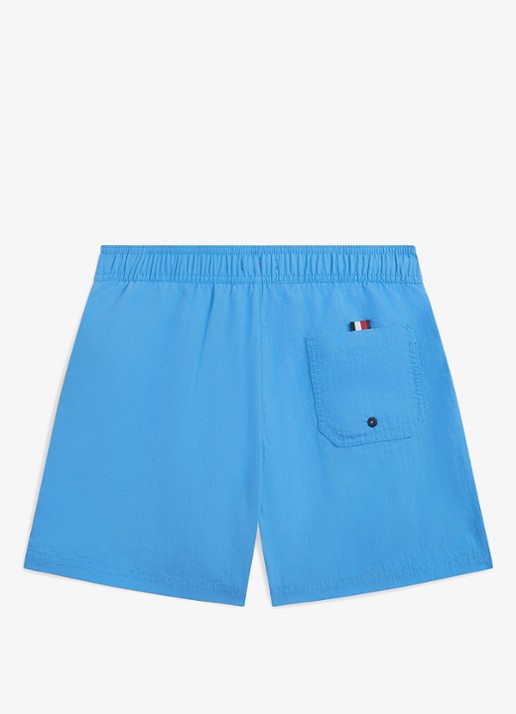 Tommy Hilfiger Zwemshorts met steekzakken en logo - achterkant 2 kobaltblauw