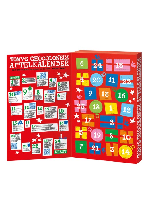 Tony's Chocolonely Kerst chocolade advendskalender 225 gram - voorkant 2 undefined