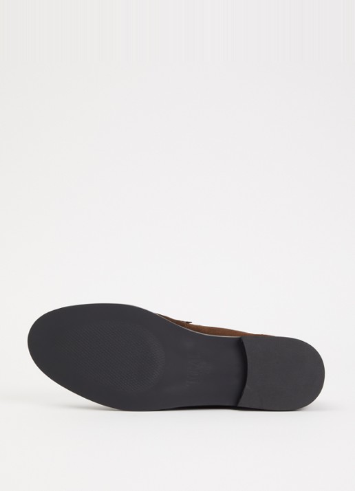Toral Blake loafer van suède - detail 4 donkerbruin