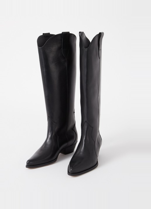 Toral Indie cowboylaars van leer - detail zwart