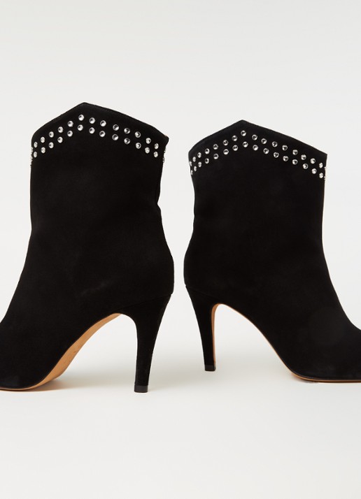 Toral Laars van leer met studs - detail 2 zwart