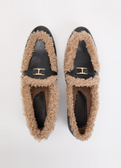 Toral Lily loafer van leer - detail 5 zwart