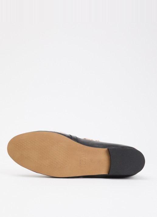 Toral Lily loafer van leer - detail 6 zwart