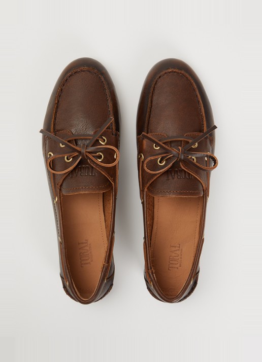 Toral Nahua bootschoen van leer - detail 4 donkerbruin