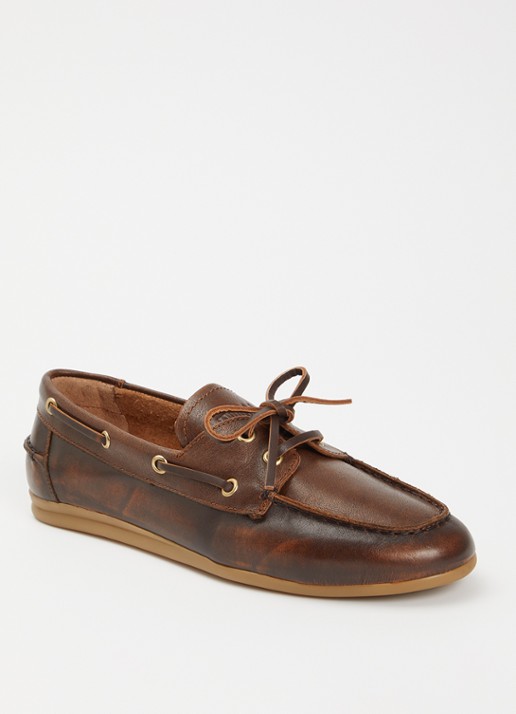 Toral Nahua bootschoen van leer - voorkant donkerbruin