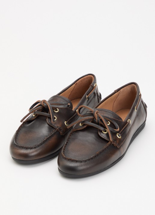 Toral Nahua loafers van leer  - detail 3 donkerbruin