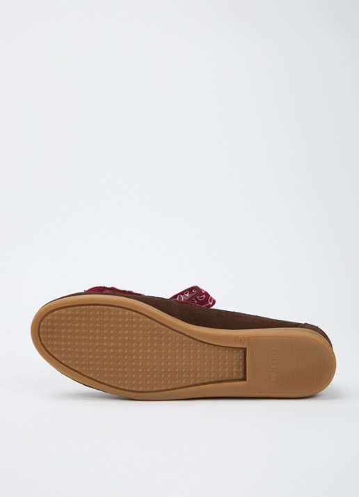 Toral Nahua mocassin van suède - detail 3 donkerbruin