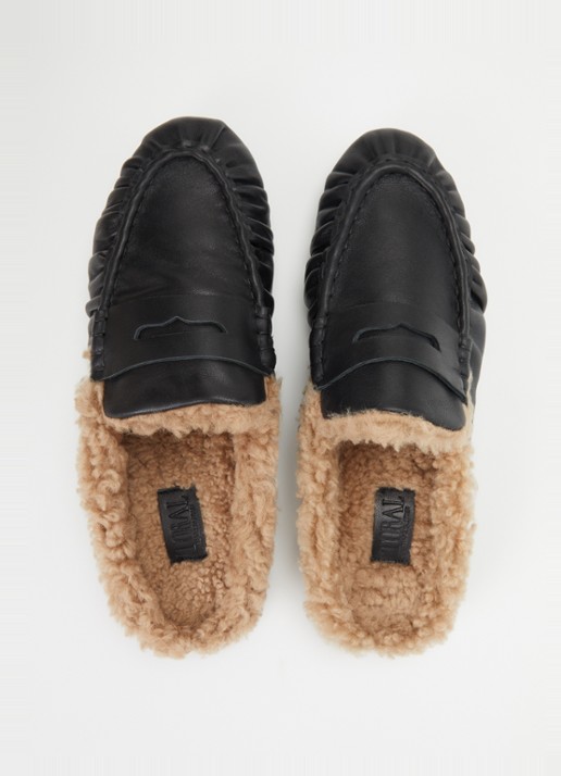 Toral Piper Winter loafer van leer  - detail 3 zwart