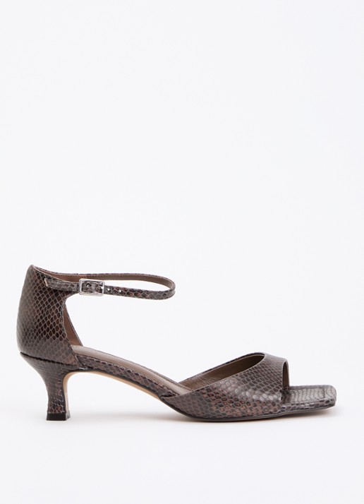 Toral Rubby sandalette van leer met slangenprint