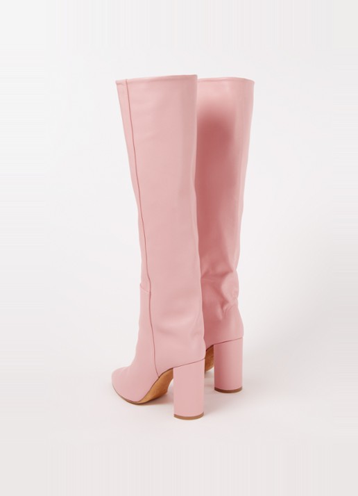 Toral Sofia laars van leer - detail 2 roze