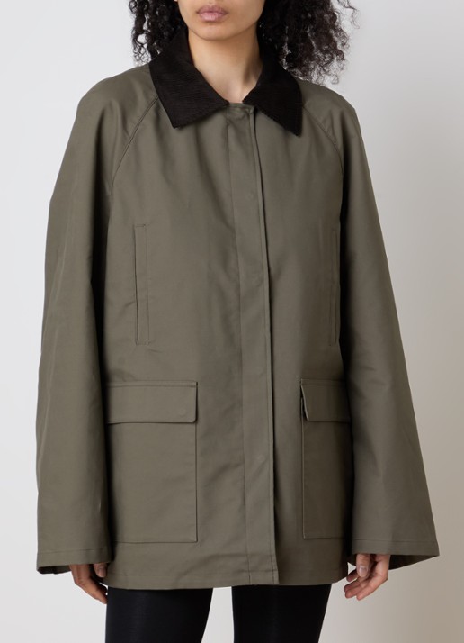 TOTEME Barn jack met details van corduroy en paspelzakken