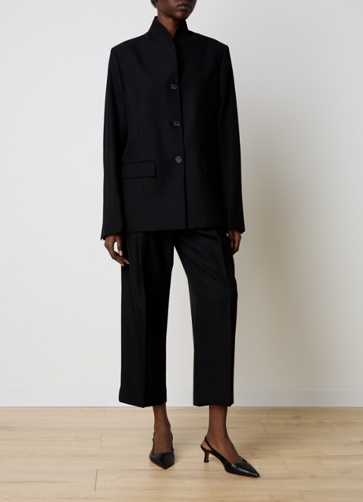 TOTEME Blazer in wolblend met klepzakken - voorkant 2 zwart