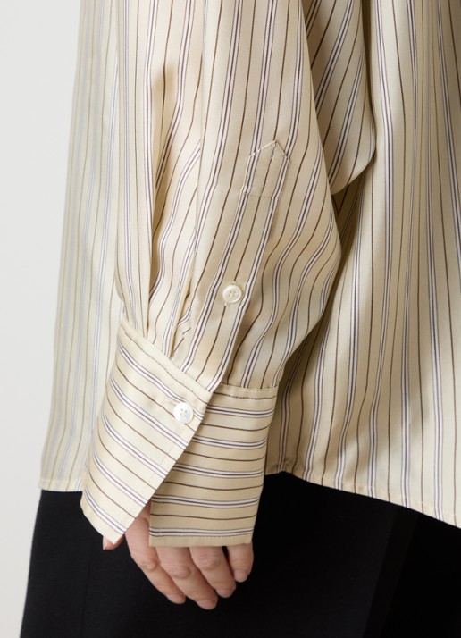 TOTEME Blouse van zijde met streepprint - detail 5 multicolor