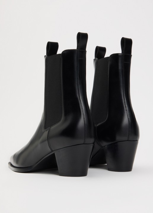 TOTEME Chelsea boot van kalfsleer - achterkant zwart