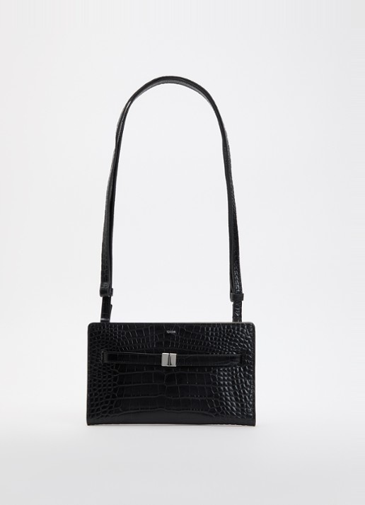 TOTEME Crossbody tas van kalfsleer en cocostructuur