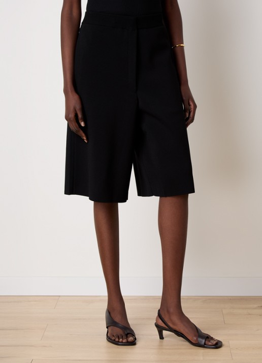 TOTEME Fijngebreide high waist regular fit korte broek met elastische band