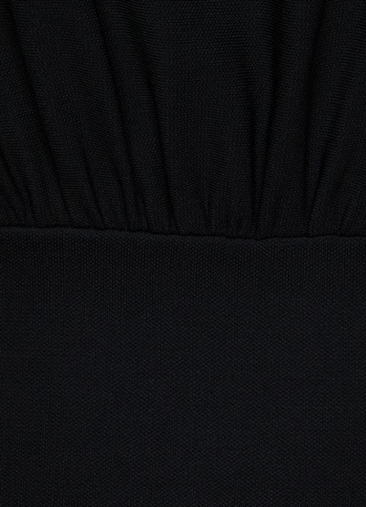 TOTEME Maxi jurk met boothals - detail 2 zwart