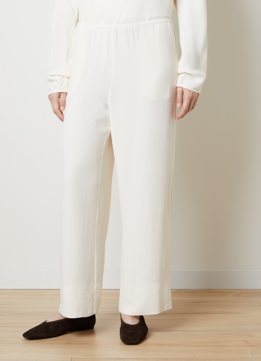 TOTEME Mid waist straight fit loungebroek met steekzakken