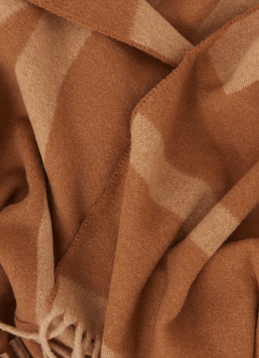 TOTEME Monogram sjaal van wol 200 x 50 cm - detail 3 camel