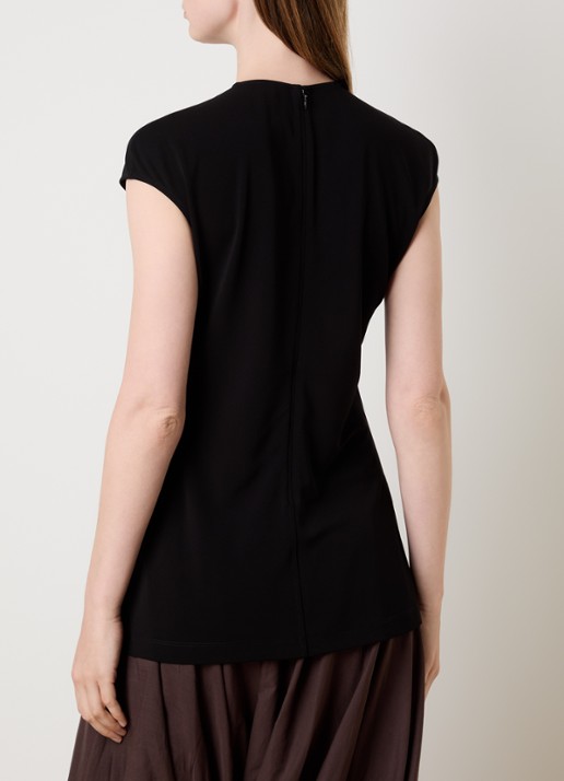 TOTEME Mouwloze top met stretch - achterkant 5 zwart