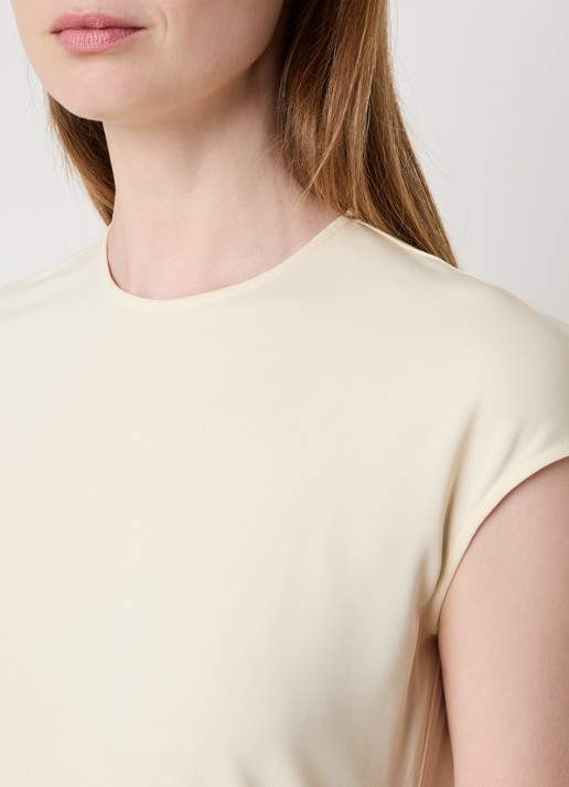 TOTEME Mouwloze top met stretch - detail 2 ivoor