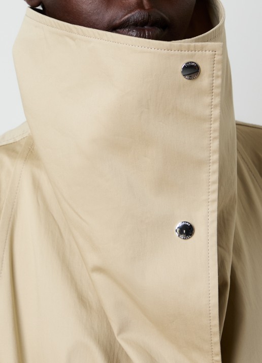 TOTEME Oversized trenchcoat met klepzakken en opstaande kraag - detail 6 beige
