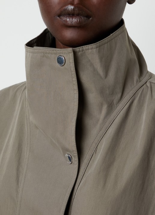 TOTEME Oversized windjack met steekzakken - detail 4 bronsgroen