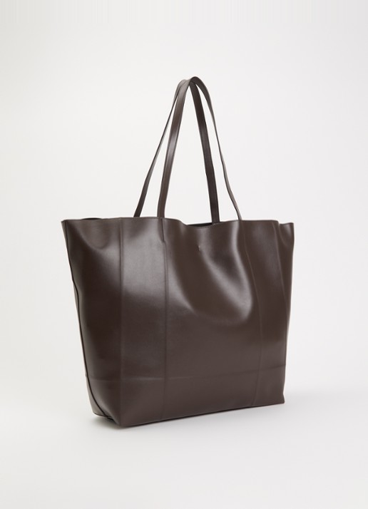 TOTEME Roam shopper van leer - achterkant 6 donkerbruin