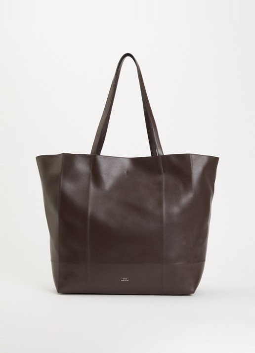 TOTEME Roam shopper van leer - voorkant 5 donkerbruin