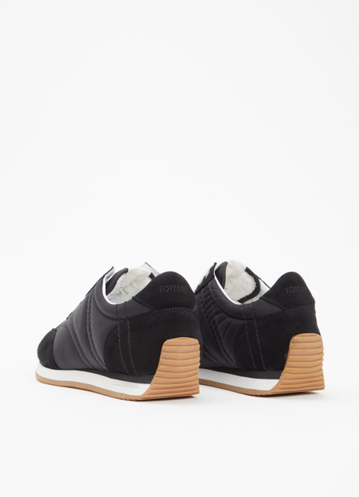 TOTEME Sport sneaker met details van suède - achterkant zwart