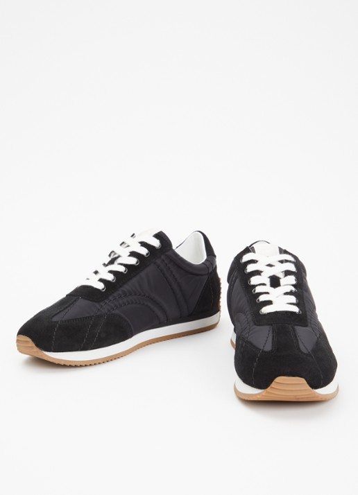 TOTEME Sport sneaker met details van suède - detail 2 zwart