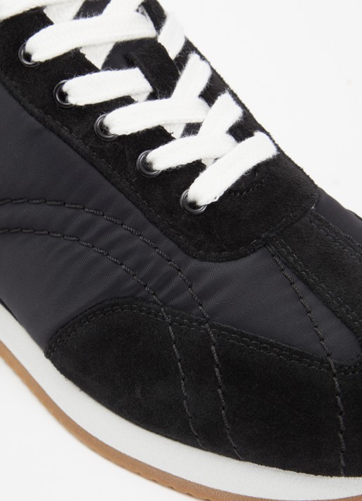 TOTEME Sport sneaker met details van suède - detail 5 zwart