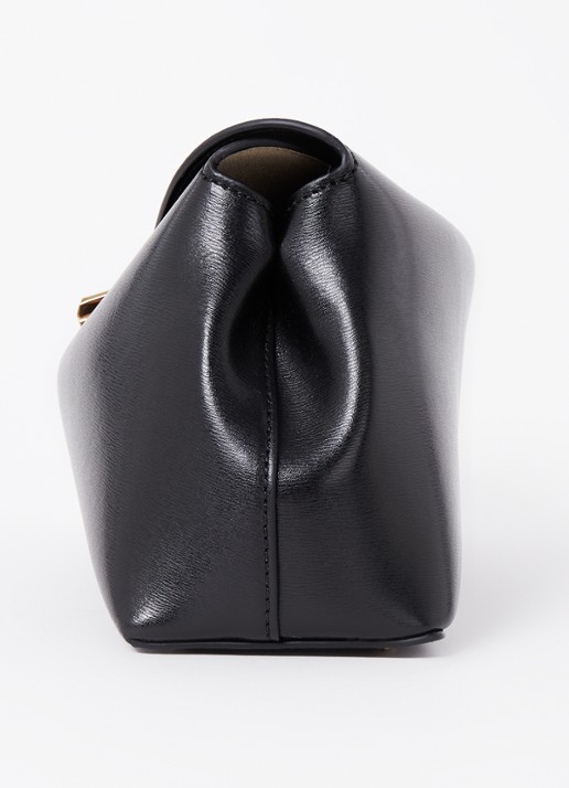 TOTEME T-Lock clutch van leer - detail 4 zwart