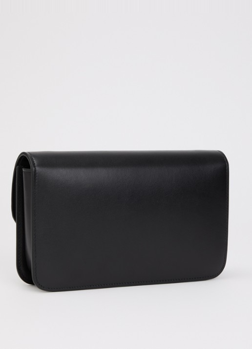 TOTEME T-Lock crossbodytas van leer  - achterkant 6 zwart