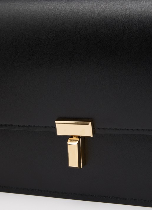 TOTEME T-Lock crossbodytas van leer  - detail 3 zwart