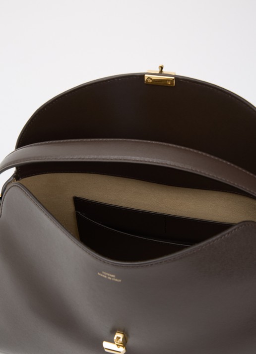 TOTEME T-Lock handtas van leer met afneembare schouderriem - detail 2 bruin