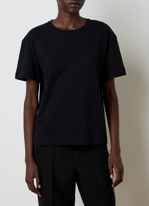 TOTEME T-shirt met ronde hals - detail zwart