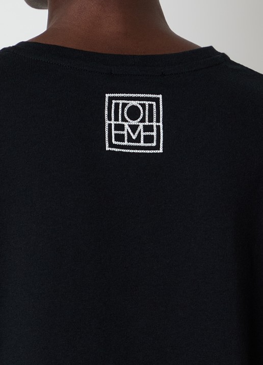 TOTEME T-shirt met ronde hals - detail 2 zwart