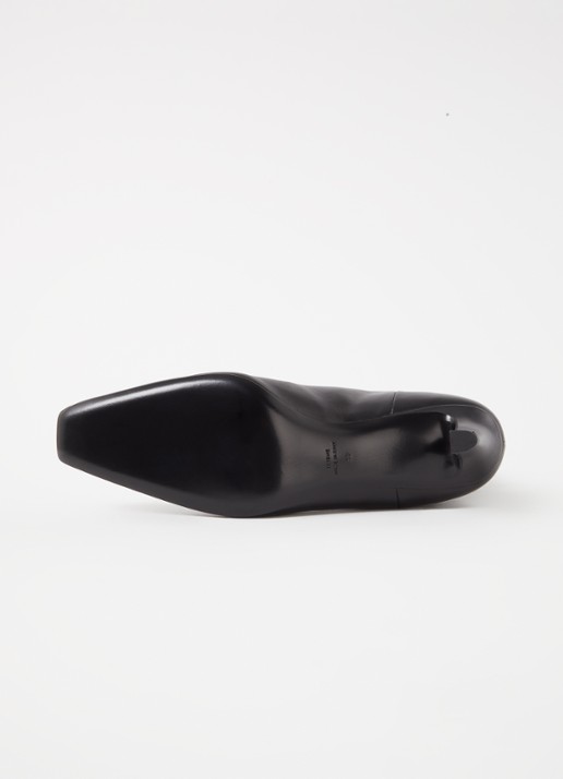 TOTEME The Mid Heel enkellaarsje van leer - detail 2 zwart