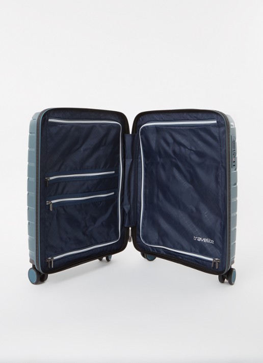 Travelite Air Base 4 Wiel trolley 55 cm - detail 2 blauwgrijs