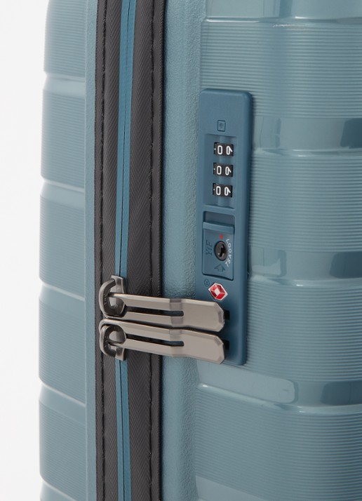 Travelite Air Base 4 Wiel trolley 55 cm - detail 3 blauwgrijs