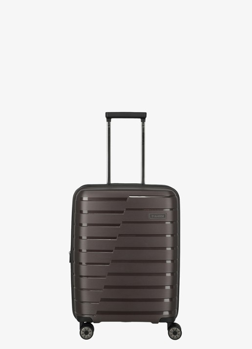 Travelite Air Base S vergrootbare spinner 55 cm - voorkant bruin