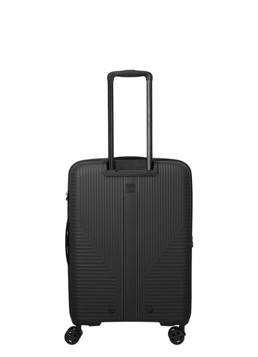Travelite Air Stripe vergrootbare spinner 66 cm - achterkant 7 zwart