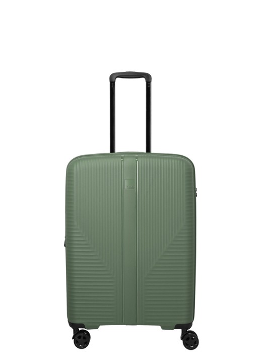 Travelite Air Stripe vergrootbare spinner 66 cm - voorkant 6 groen