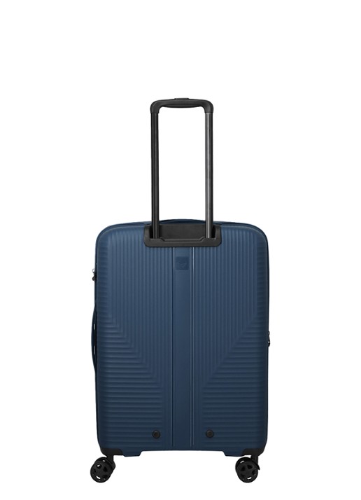 Travelite Air Stripe vergrootbare spinner 66 cm - achterkant donkerblauw