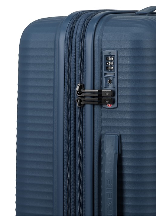 Travelite Air Stripe vergrootbare spinner 66 cm - detail 7 donkerblauw